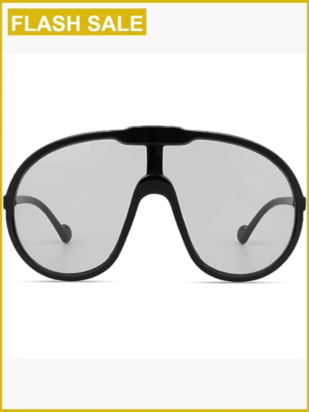 Oversized Shield Sunglasses UV400 Protection Aviator
